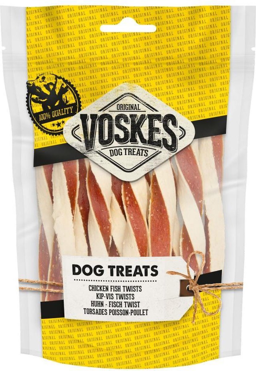 10x Voskes Kip - Vis Twists 100 gr