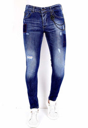 Local Fanatic Exclusive Spijkerbroek Heren Slim fit - 1001- Blauw - Maten: 31