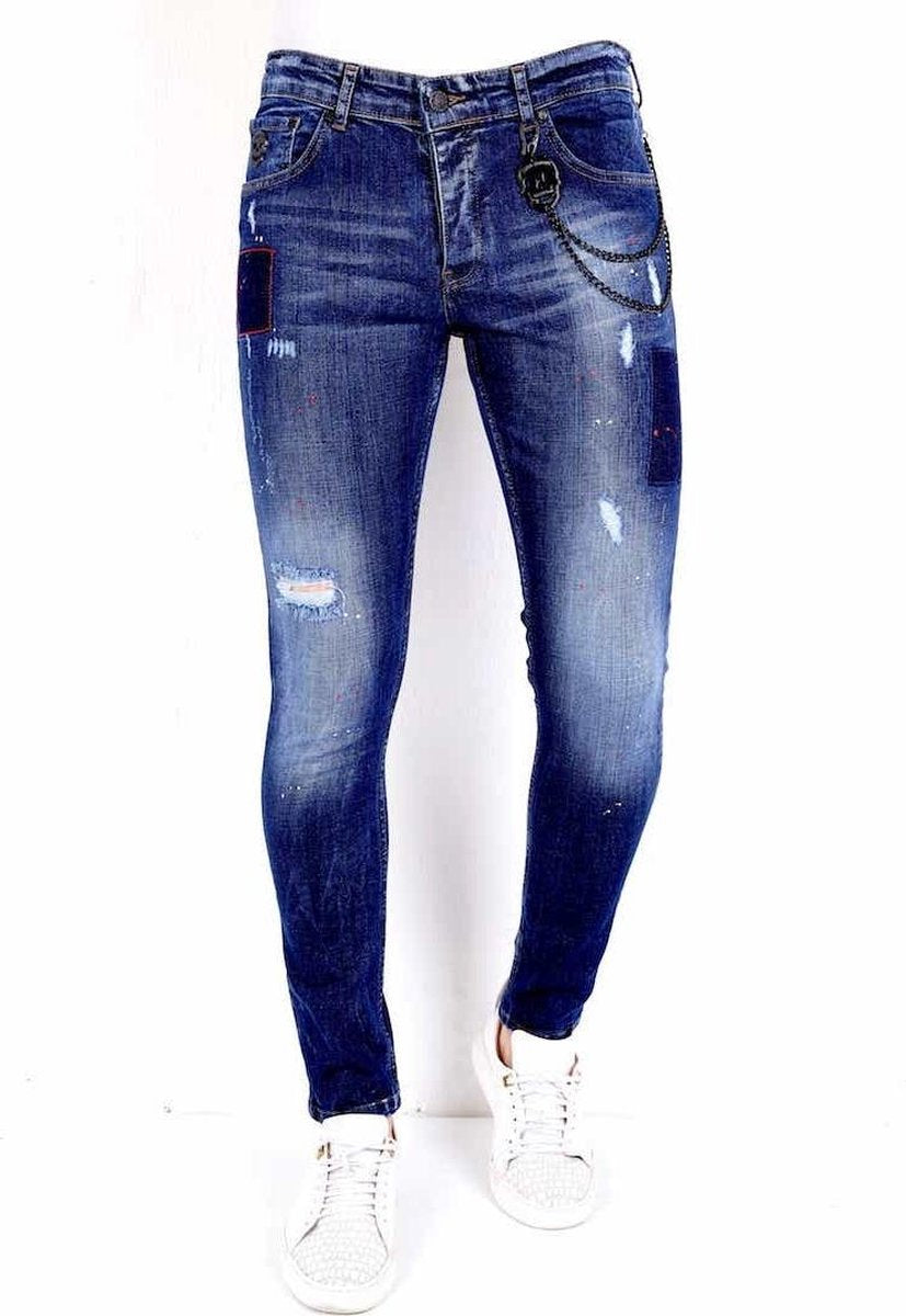 Local Fanatic Exclusive Spijkerbroek Heren Slim fit - 1001- Blauw - Maten: 31