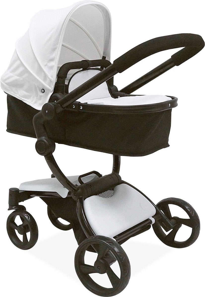 Arias Poppenwagen Mima Wit / zwart