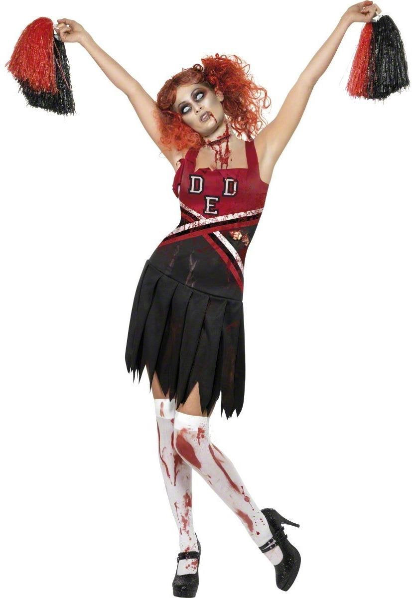 " Zombie Cheerleader kostuum voor dames Halloween outfit - Verkleedkleding - Large"