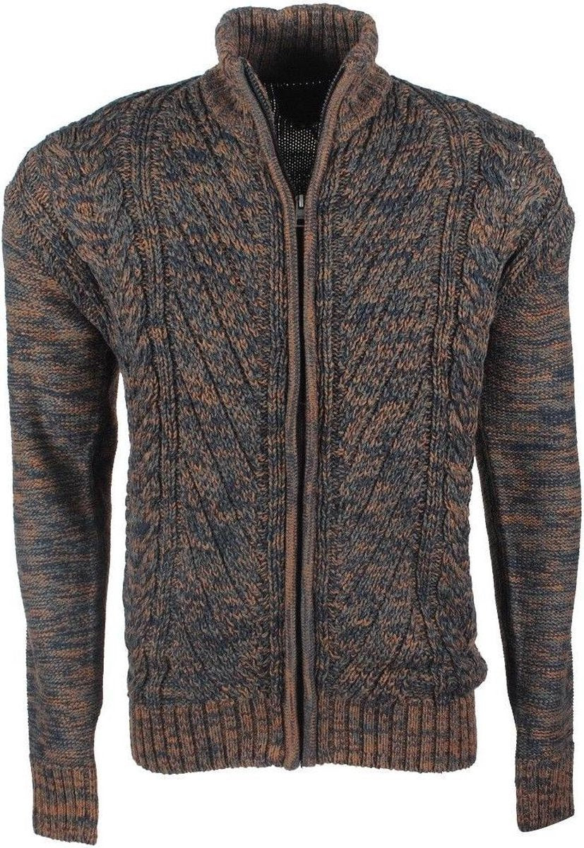MZ72 - Heren Kabelvest - Grof Gebreid - Bruin