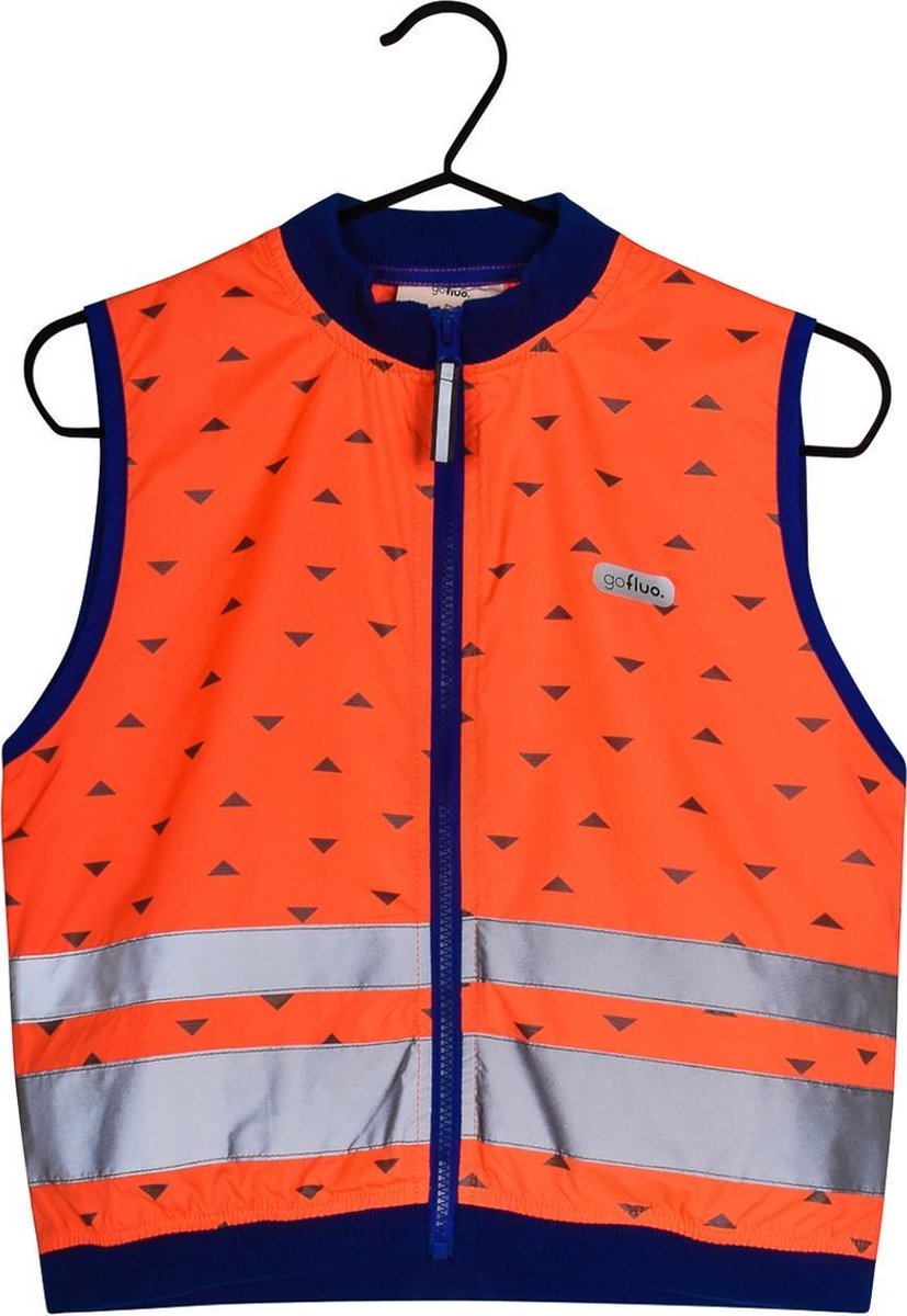 gofluo. Jackson Veiligheidshesje - Reflecterend hesje - Fluoriserend - Veiligheidsvest - Lichtgewicht - Reflectie jas - Zichtbaarheid in het donker - Veilig de weg op - Oranje - 116