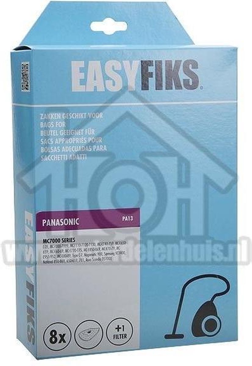 Easyfiks Stofzuigerzak Genuine Micro Fleece 8 stuks Nw Stijl MC 7110-7120-7130