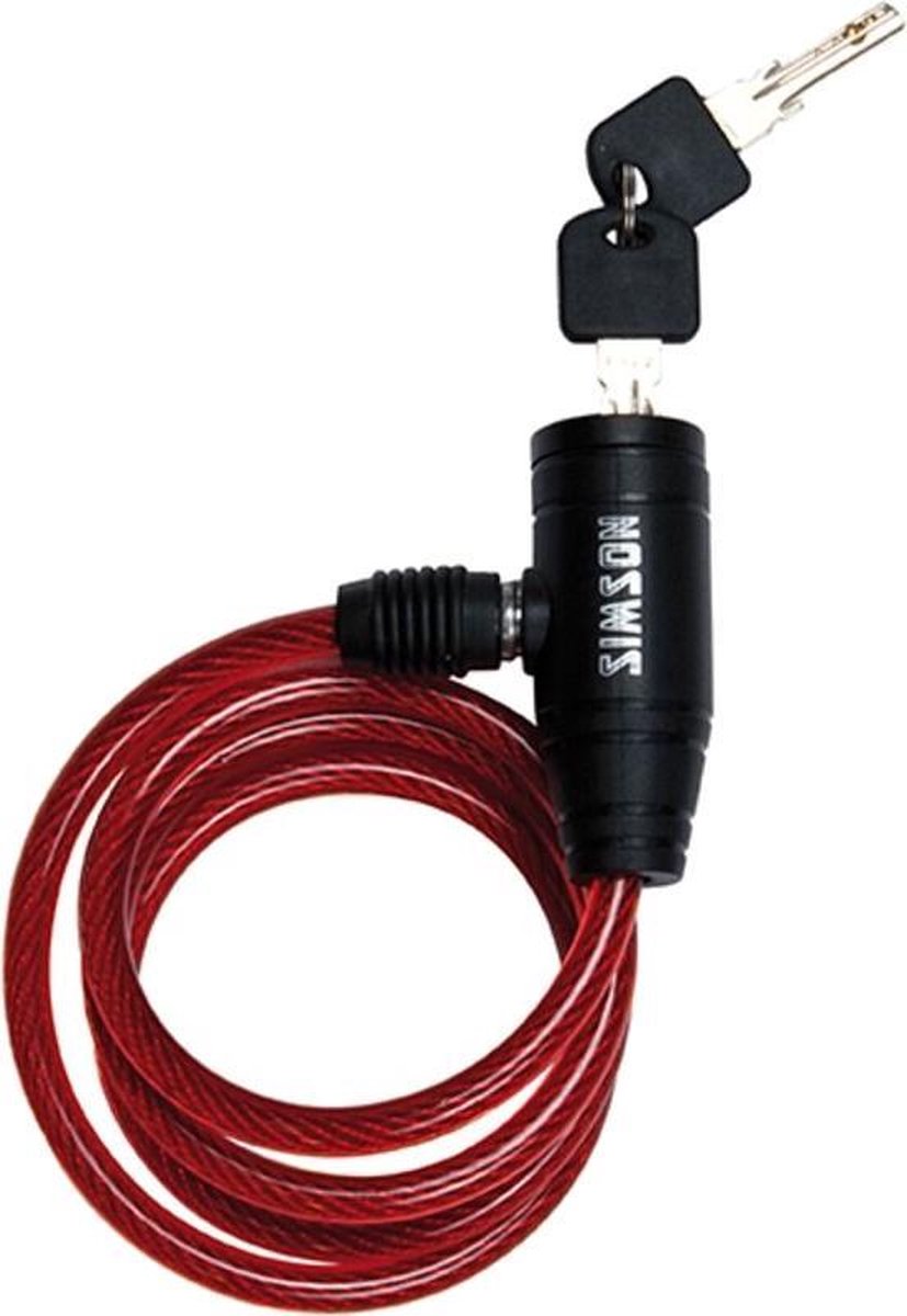 Simson Kabelslot 900 X 8 Mm Staal Rood/zwart