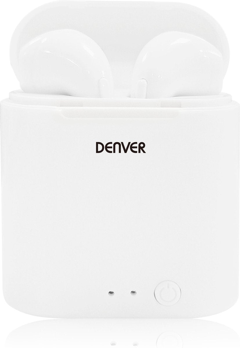 Denver TWE-36 - Draadloze bluetooth oordopjes - met oplaad case - Wit