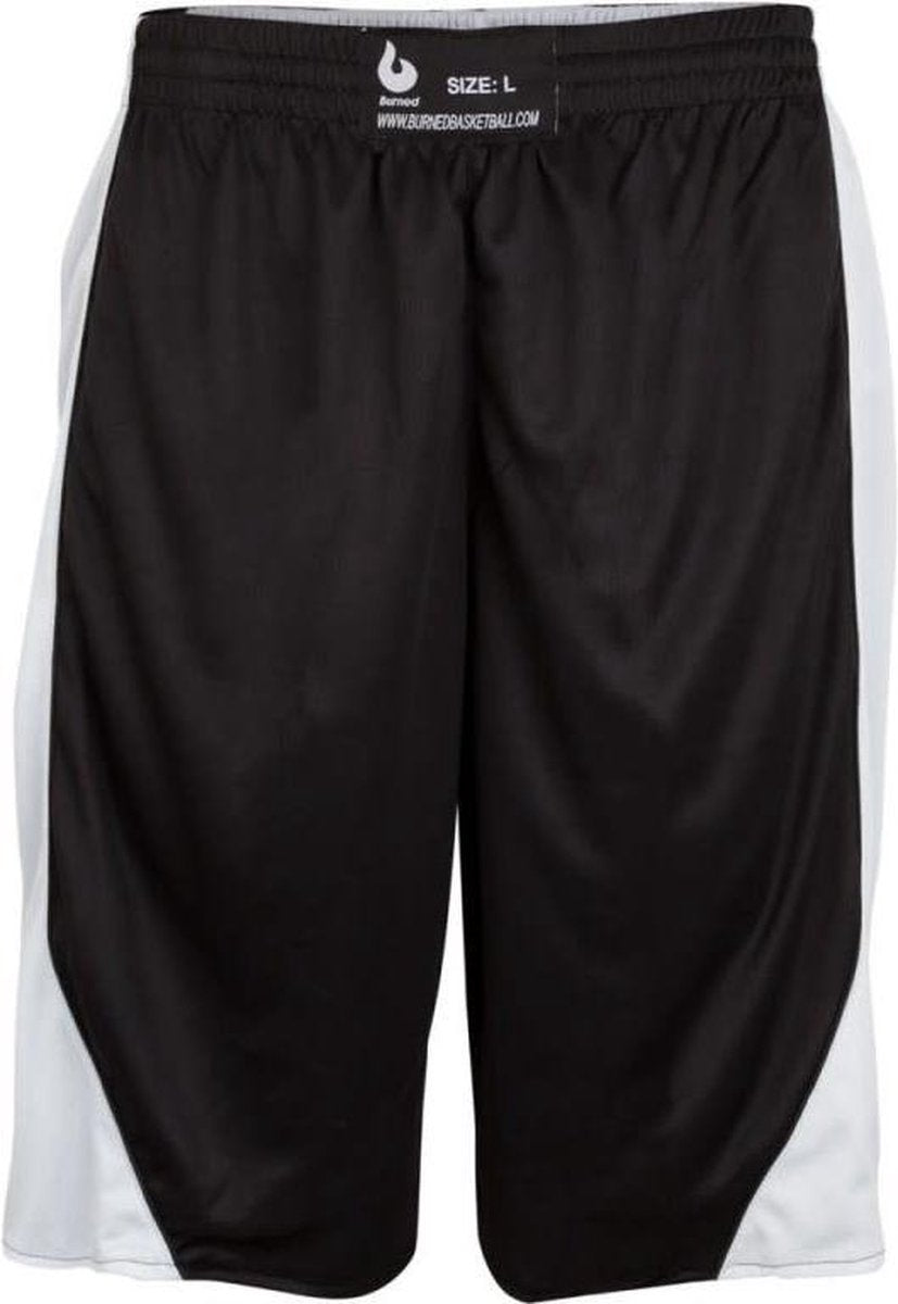 Burned Dubbelzijdig Short - Sportbroek - Zwart / Wit - XXS