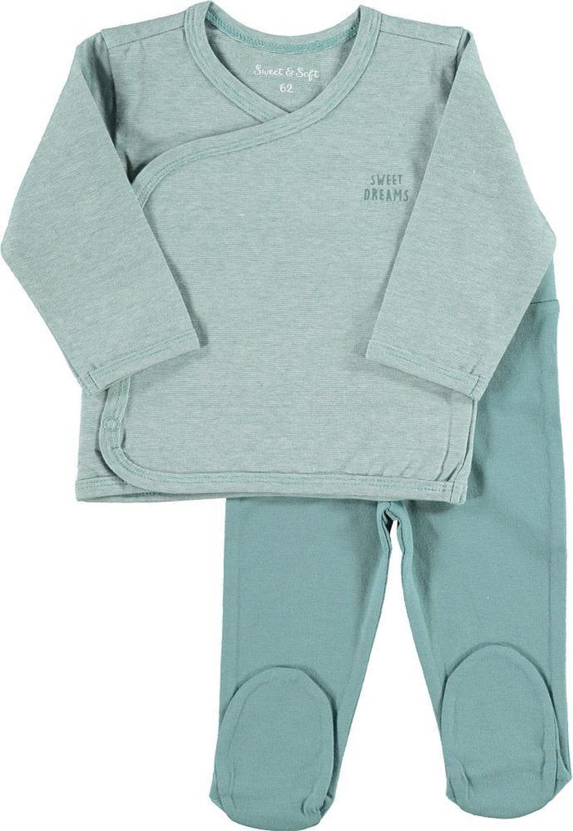 Zeeman new born vest met broek - biologisch katoen - blauw - maat 68