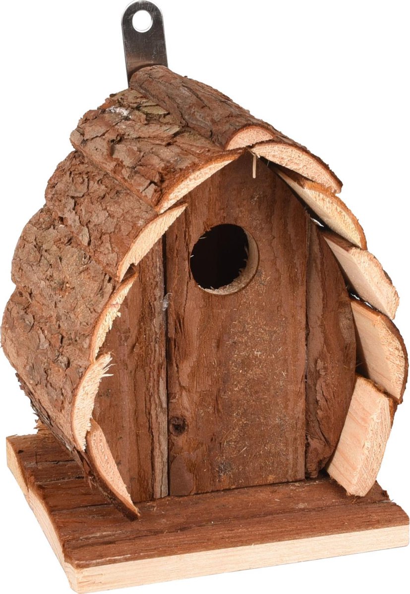Flamingo Nestkastje guido hout natuur 13x13x17cm