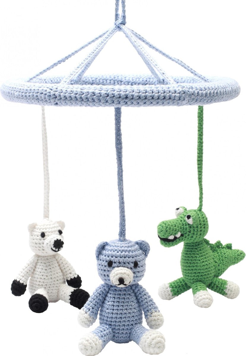 Naturezoo Mobiel Ijsbeer/beer/krokodil Gehaakt Junior 24 Cm