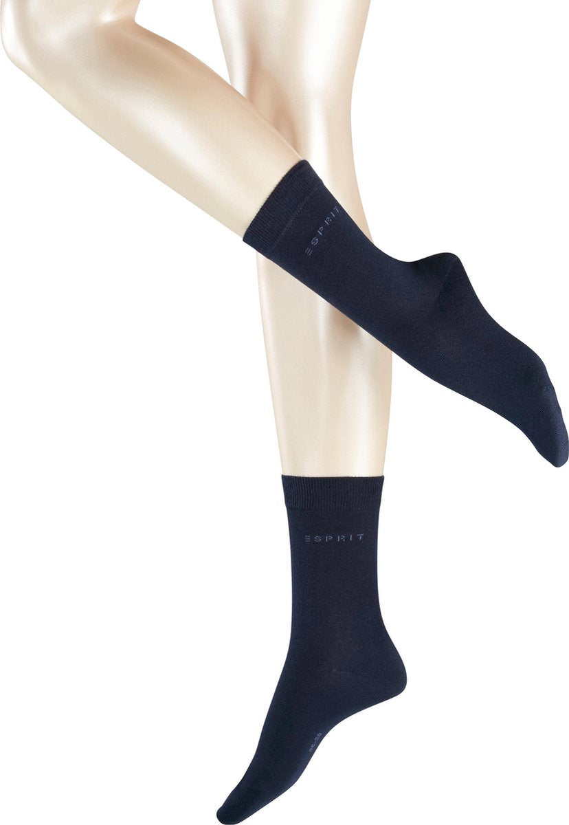 Esprit Uni sokken Dames 2 PACK 18531 - Blauw 6120 marine Dames - 35-38