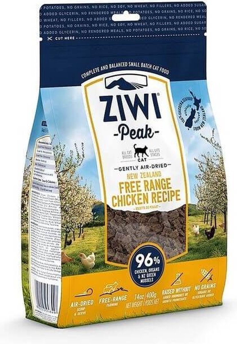 Ziwi Peak Kattenvoeding Air-Dried Chicken 400 gr.