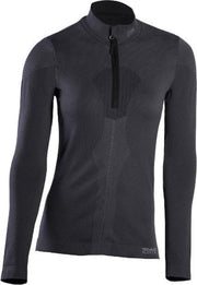 Iron-ic Thermoshirt Fusion Half Zip Dames Polyamide Zwart Mt Xs