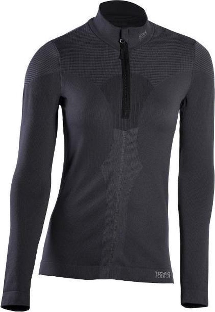Iron-ic Thermoshirt Fusion Half Zip Dames Polyamide Zwart Mt Xs
