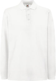 Fruit of the Loom Polo met Lange mouwen Wit S