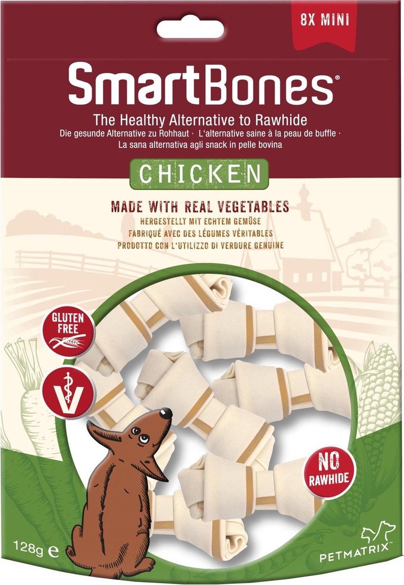 Smartbones Classic Bone Chews - Hondensnacks - Kip 18 stuks Mini