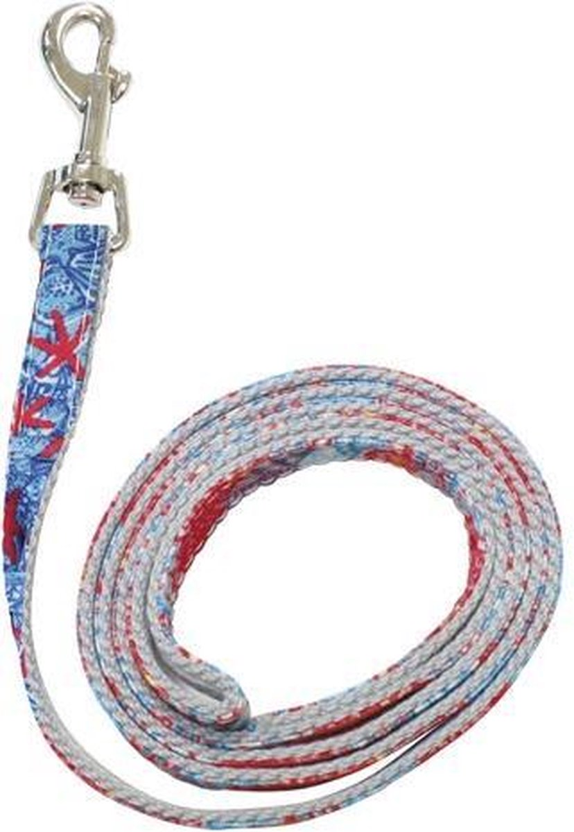 Croci hondenriem reef print blauw / rood