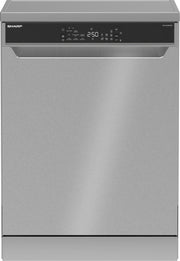 Sharp QWNA26F39DIDE-vaatwasser-vrijstaand-zeer stil 39dB-zilver