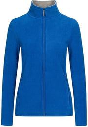 PROMODORO - DAMES DOUBLE FLEECE JACKET - MAAT M - BLAUW /GRIJS.