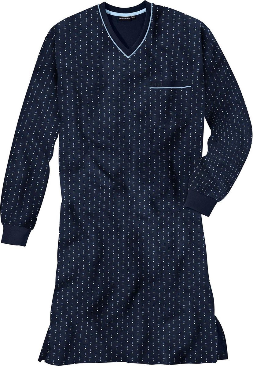 Gotzburg heren nachthemd LM 451638  - XXXL  - Blauw