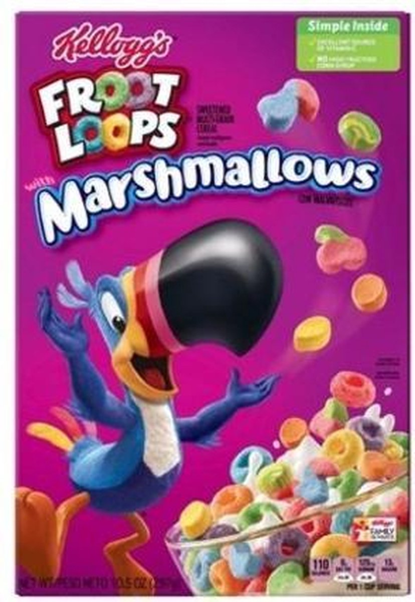 Kellogs Froot Loops Marshmallows Ontbijtgranen - 297 gram