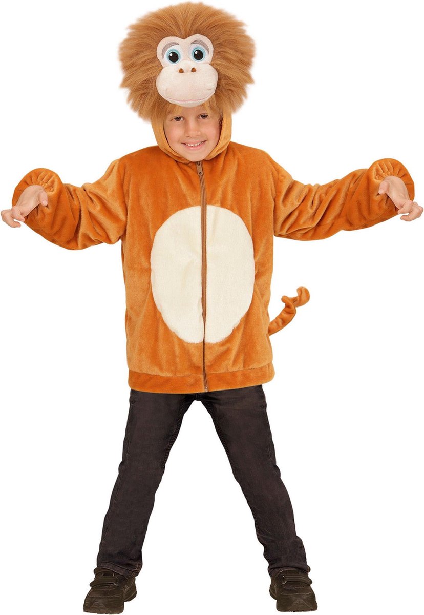 Vest met capuchon aap voor kinderen - Verkleedkleding - 92
