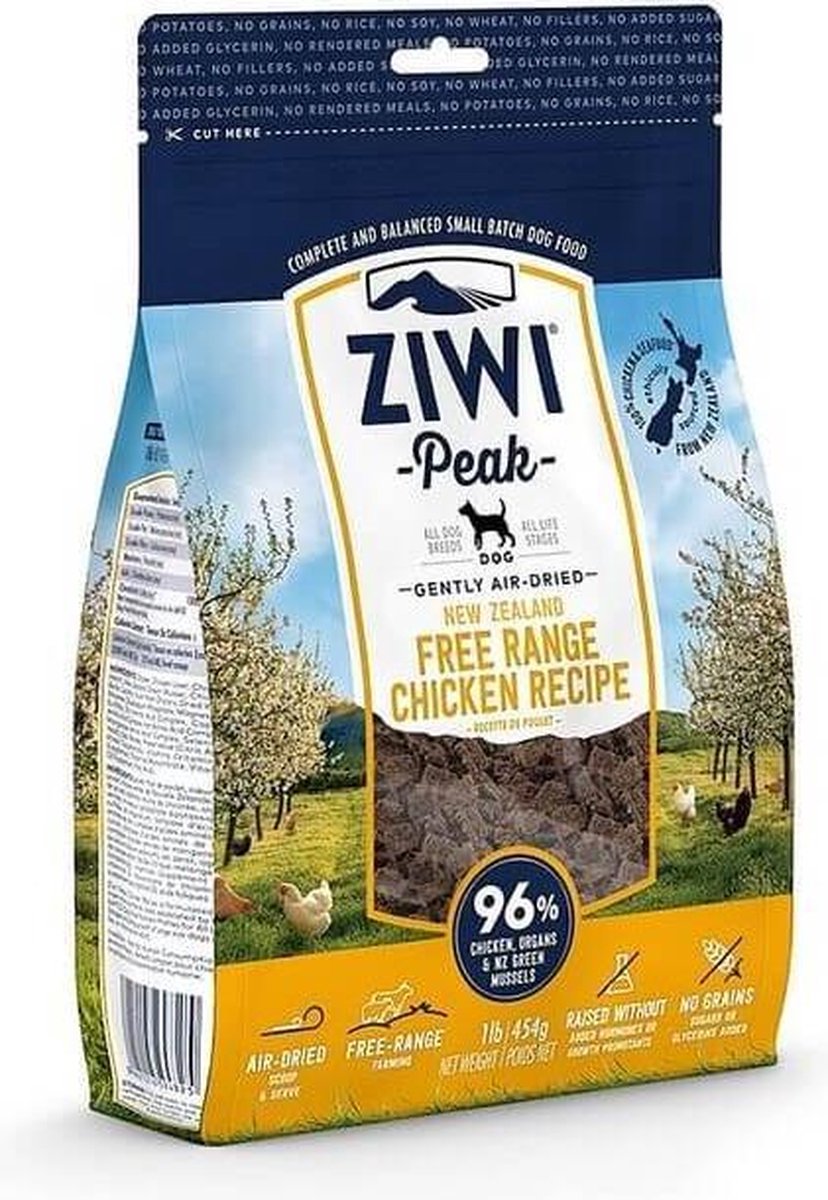 Ziwi Peak Hondenvoeding Air-Dried Chicken 454 gr.