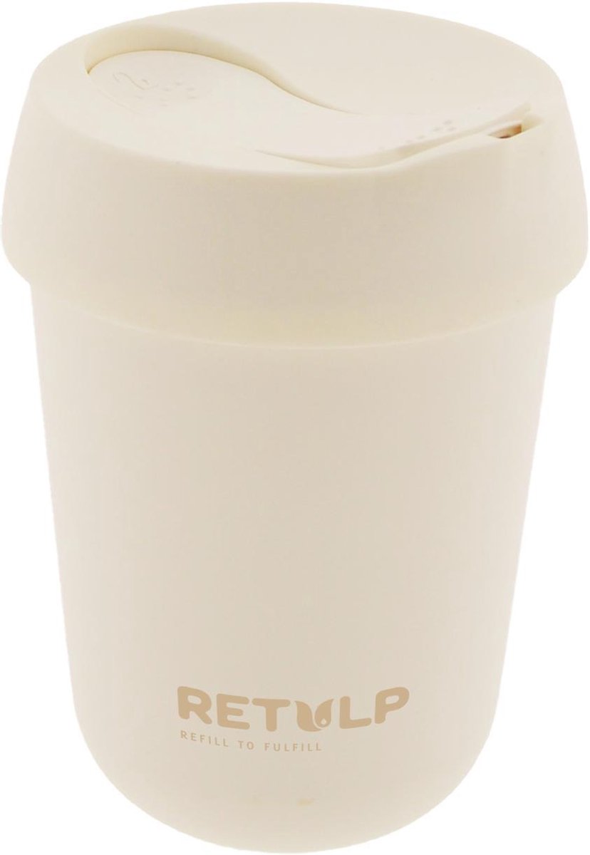 Retulp - Travel mug - 275 ml - Koffiebeker to go - Mok - Chalk White
