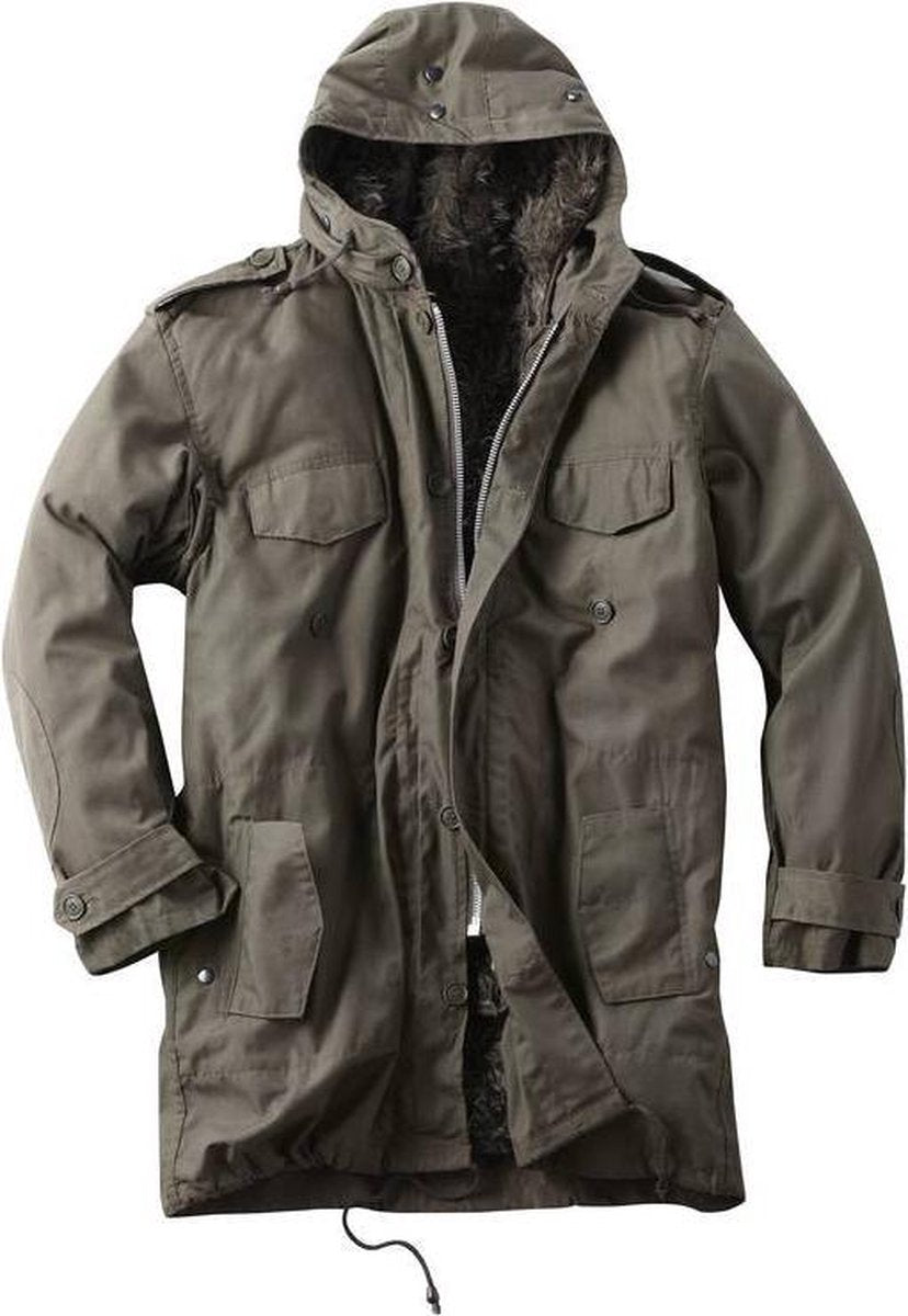 Leger parka steengrijs maat XXL