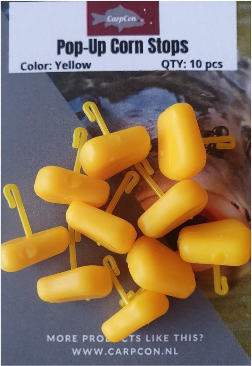 Pop Up Corn Stoppers - Geel - 10 stuks - Plastic Aas Fake Food - Drijvende mais