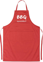 BBQ Specialist - Luxe Schort Keukenschort met tekst - Rood