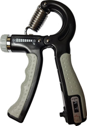 Pulvernutrition -Grijs Handtrainer 10 to 60kg met Vingertrainer - Handknijper- Knijphalter - Armtrainer – Gewichten - Hand knijper set - Handgripper - Hand gripper - grip - Onderarm trainer - Buigveer – Grip Trainer - Vinger - Hand spier - Fitness