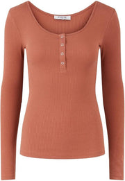 Pckitte Ls Top Noos Bc 17101437 Copper Brown