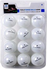 Set van 36x stuks tafeltennis pingpong balletjes - 40 mm - Professioneel - Wit - Kunststof kinderspeelgoed ballen