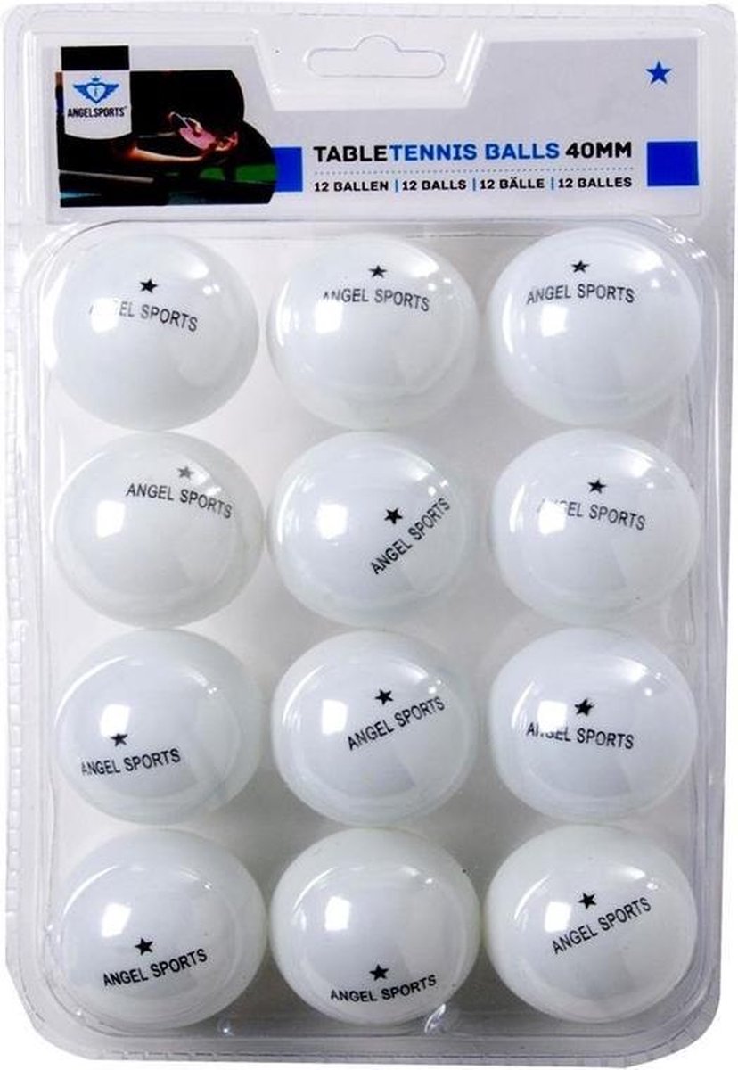 Set van 36x stuks tafeltennis pingpong balletjes - 40 mm - Professioneel - Wit - Kunststof kinderspeelgoed ballen