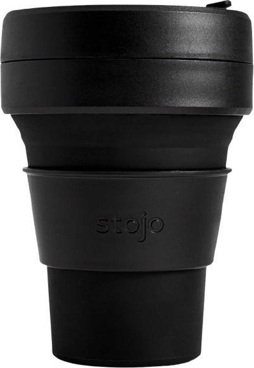 Stojo To Go-beker Mini Ink Opvouwbaar 237 Ml Pp Zwart