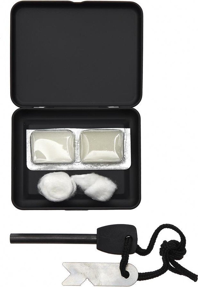 Fosco Firestarter set - Metaal - Incl Watten & Aanmaakblokjes