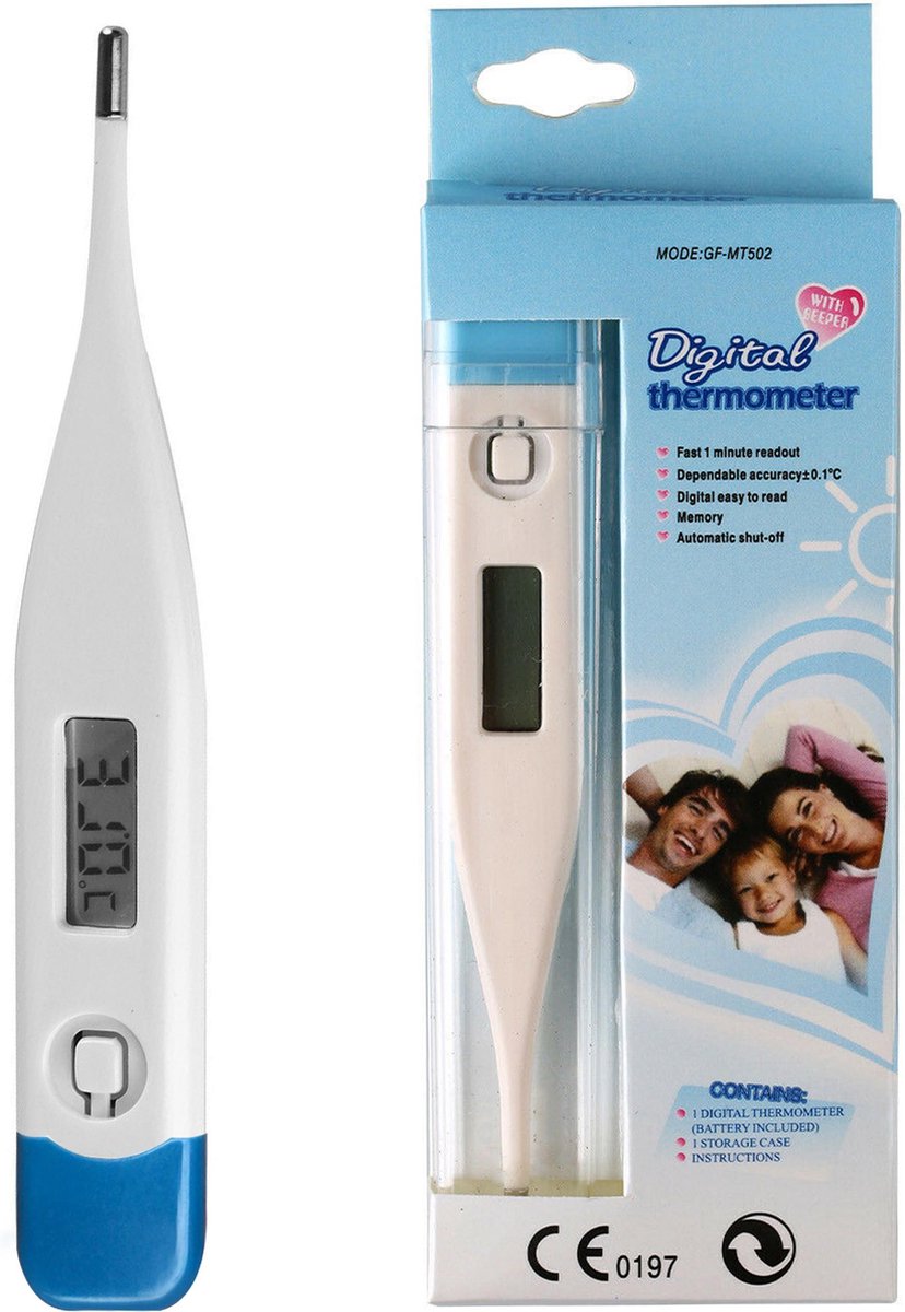 Digitale Thermometer - Staafthermometer – Koortsthermometer – Thermometer - Lichaamstemperatuur - Thermometer voor lichaam