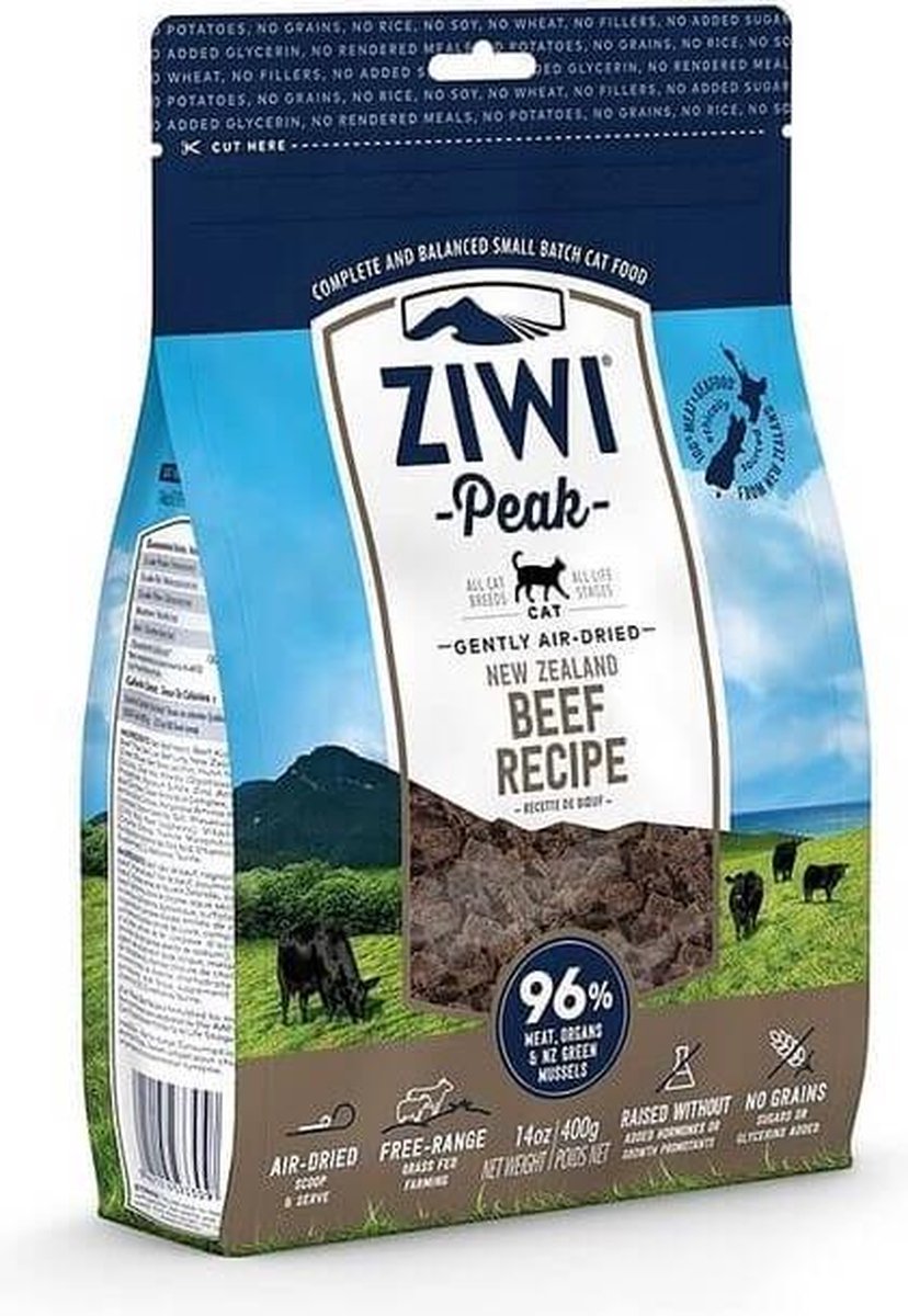 ZIWI Peak Gently Air Dried - Kattenvoer - Rund - 400 g