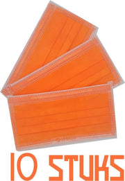 An Phu - Oranje Mondkapje - niet medische 4 laags mondkapjes-Mondmaskers - per 10 verpakt.