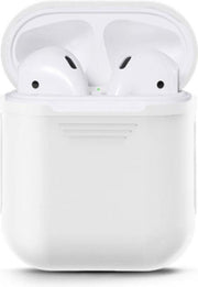 AirPods Hoesje - Siliconen Bescherm Case Hoesje - Wit - Smartphonica
