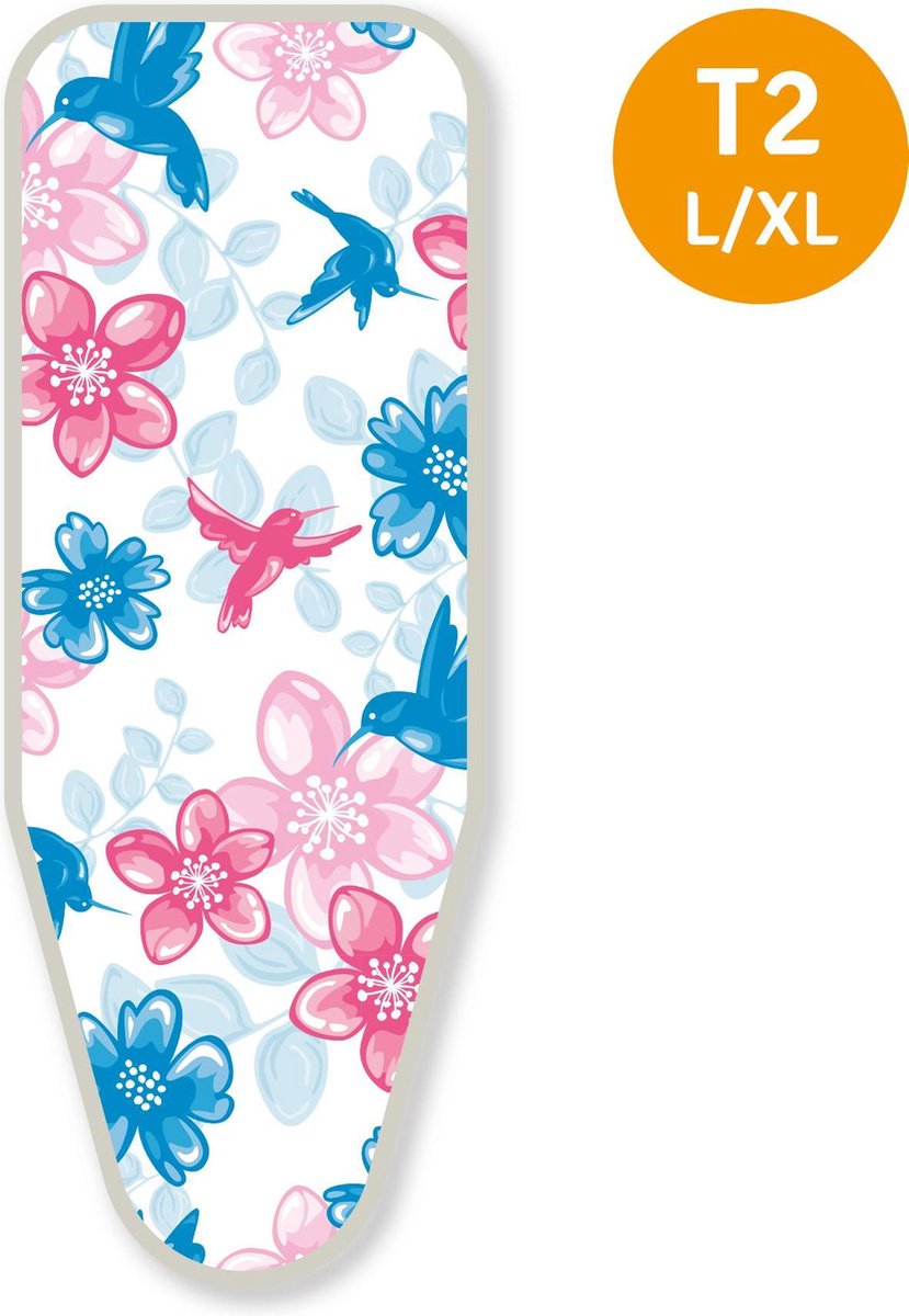 LaundrySpecialist® 3-laagse strijkplankovertrek COMFORT L/XL - Geschikt voor strijkplanken van max 140 x 52 cm - Kolibri
