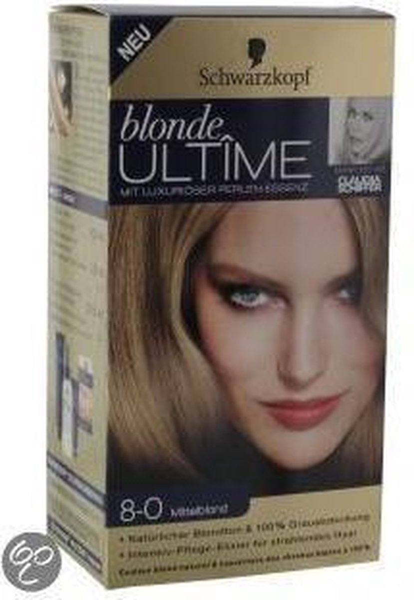 Ultiem Blond haarverf8-0 Midden Blond