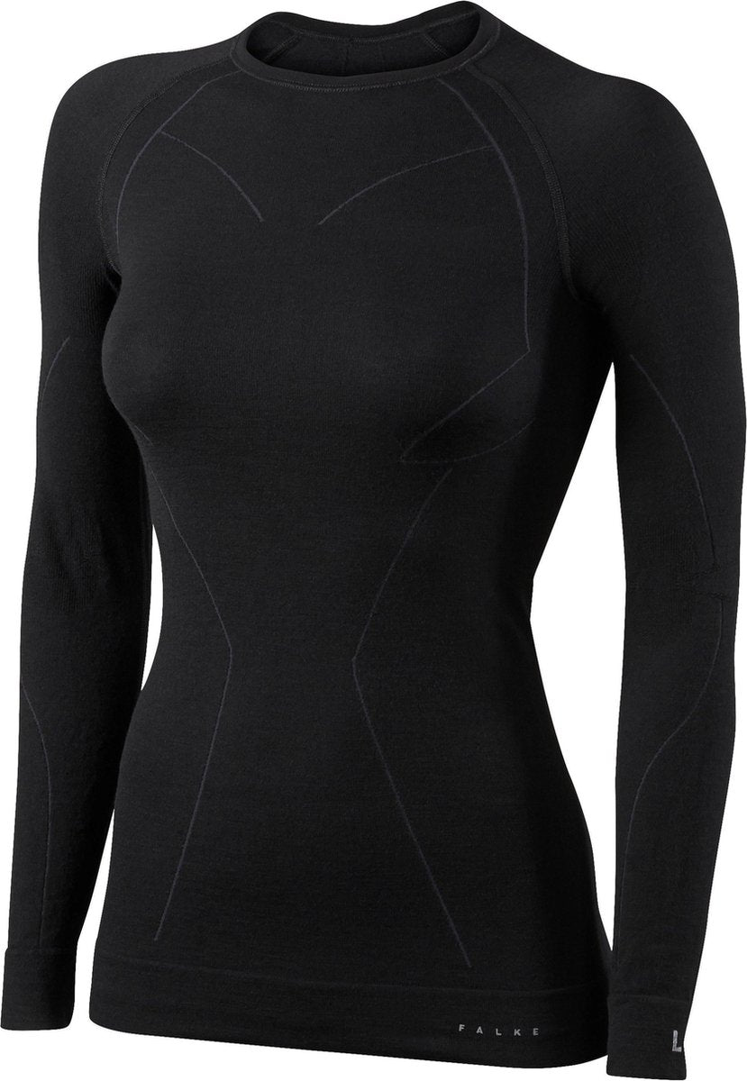FALKE Wool Tech L/S Shirt Regular Fit Thermoshirt Dames - Maat XL