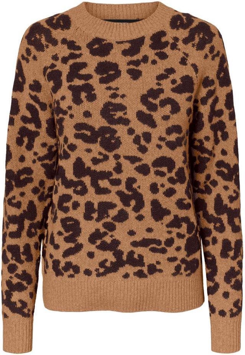 Vmemma Ls Jacquard Blouse Boo 10231857 Tobacco Brown/w. Chocola