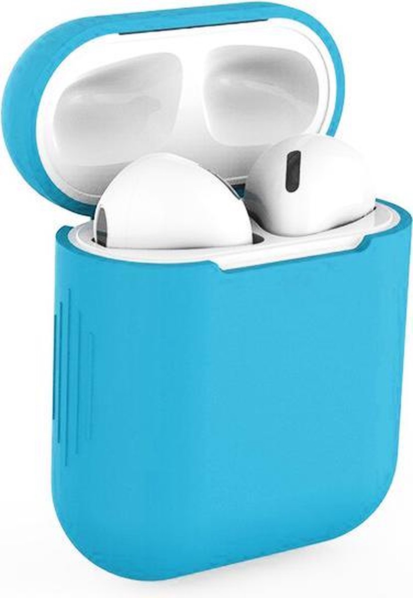 Siliconen AirPods hoesje - AirPods Case - Blauw - Geschikt voor Airpods