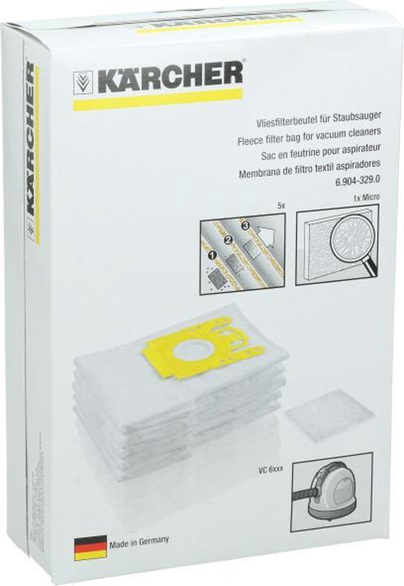 Karcher stofzuigzakken origineel - 5st - stofzakken stofzuigerzakken voor oa. VC6100