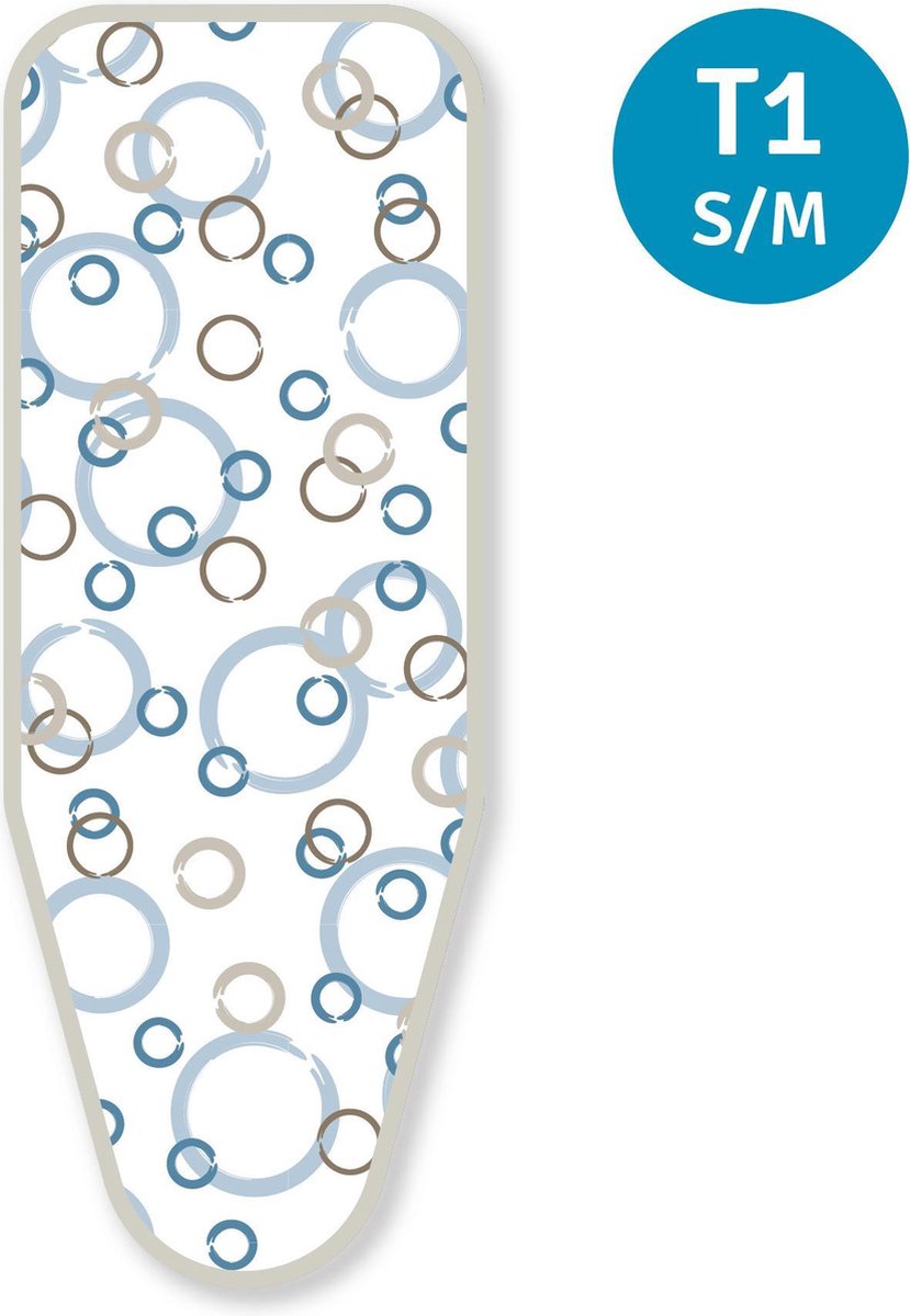 LaundrySpecialist® Strijkplankovertrek ACTIVE S/M - 134x53cm - Wit/Bubble