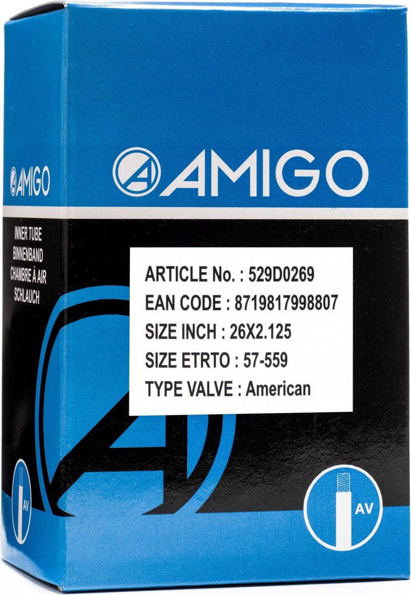 Amigo Binnenband - 26 inch - ETRTO 57-559 - Autoventiel