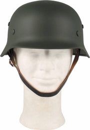 MFH Duitse helm WW II legergroen met lederen binnenkant
